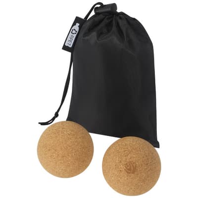 Promotional Trikona cork yoga ball - set of 2