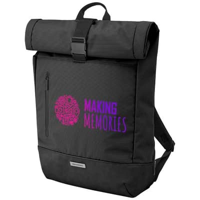Custom Branded Moleskine Metro rolltop backpack