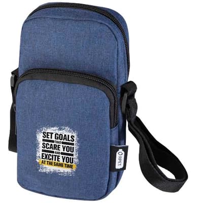 Custom Branded Ross GRS recycled phone pouch