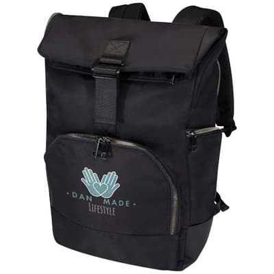 Custom Branded Rhine 15” GRS recycled rolltop backpack 18L