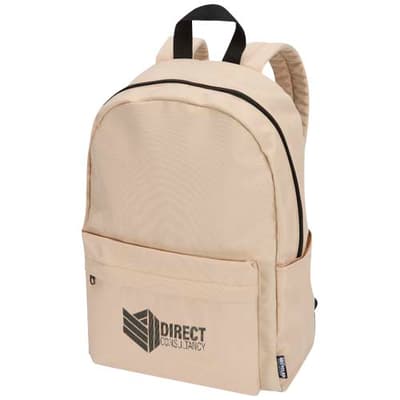 Custom Branded Byron 14" GRS recycled city laptop backpack 16L
