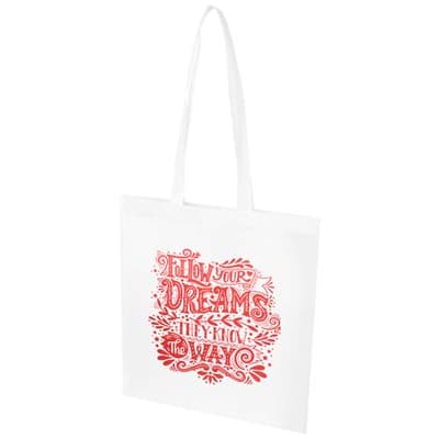 Custom Branded EcoSeal GRS recycled nonwoven convention tote bag 6L