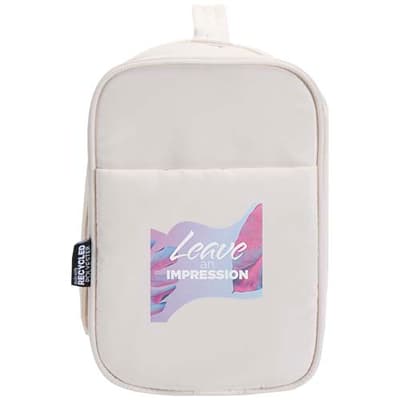 Custom Branded Puffer GRS recycled hangable toiletry bag 8L