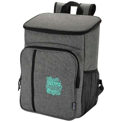 Custom Branded Tundra GRS recycled picnic cooler backpack with cutlery set 20L