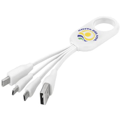 Branded Troup 4-in-1 charging cable with type-C tip