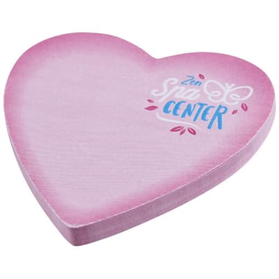 Promotional Sticky-Mate® heart-shaped recycled sticky notes