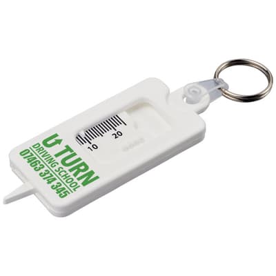 Kym recycled tyre tread check keychain