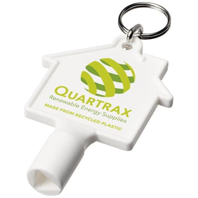 Maximilian house-shaped recycled utility key keychain