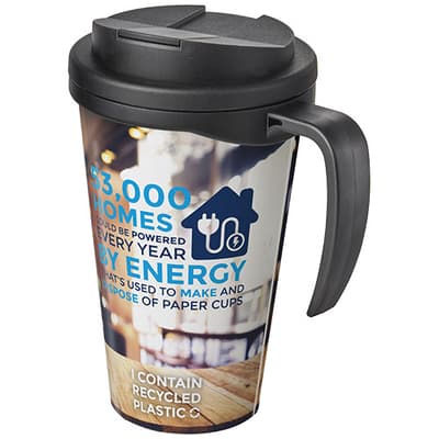 Custom Printed Brite-Americano® Grande 350 ml mug with spill-proof lid