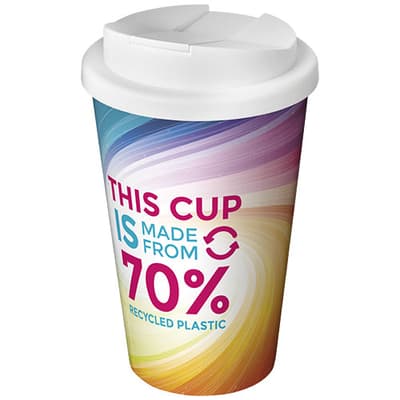 Custom Printed Brite-Americano® Eco 350 ml spill-proof insulated tumbler