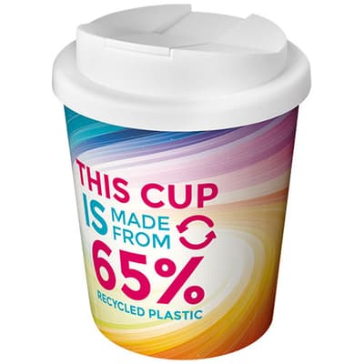 Custom Printed Brite-Americano Espresso Eco 250 ml spill-proof insulated tumbler