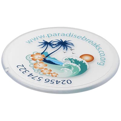 Custom Printed Renzo round plastic coaster