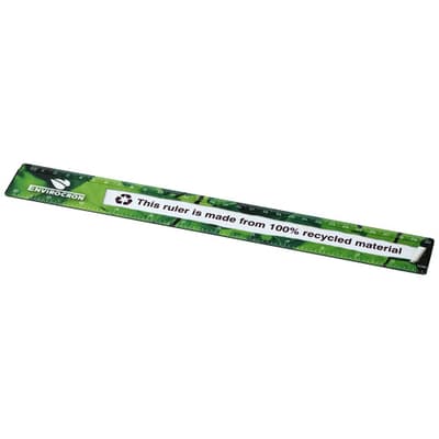 Promotional Terran 30 cm ruler from 100% recycled plastic