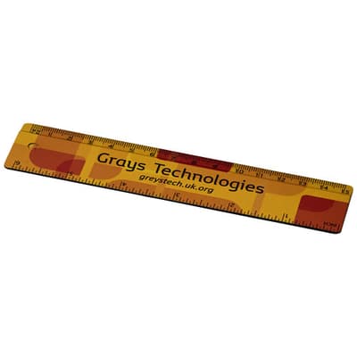 Promotional Terran 15 cm ruler from 100% recycled plastic