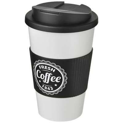 Custom Printed Americano® 350 ml tumbler with grip & spill-proof lid