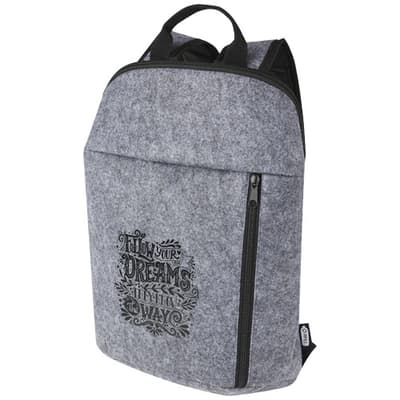 Custom Branded Felta GRS recycled felt cooler backpack 7L