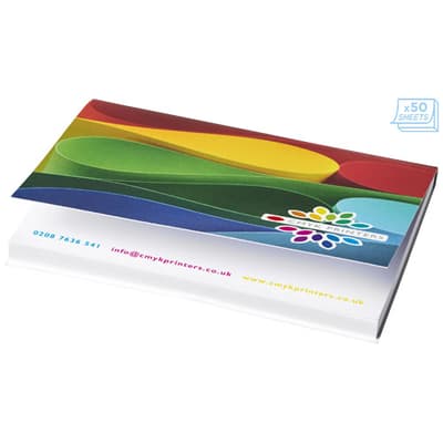 Promotional Sticky-Mate® A7 soft cover sticky notes 100x75mm