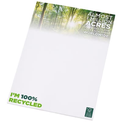 Promotional Desk-Mate® A4 recycled notepad