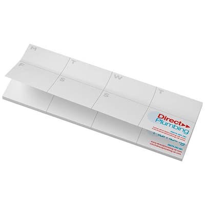 Promotional Sticky-Mate® recycled sticky notes with printed planner