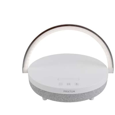 Branded Prixton 4-in-1 10W Bluetooth® speaker with LED light and wireless charging base