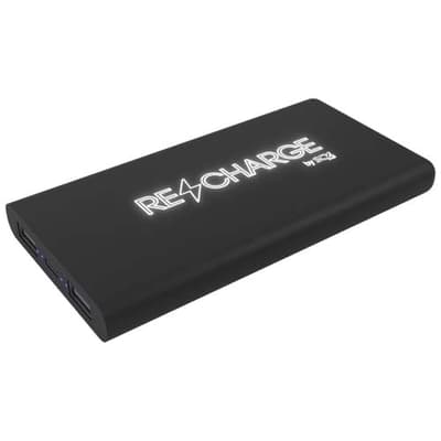 Branded SCX.design P40 10.000 mAh light-up wireless rubber power bank