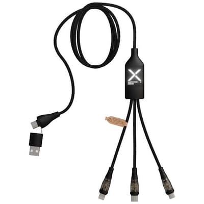Branded SCX.design C50 5-in-1 fast charging 100W/5A cable with digital display