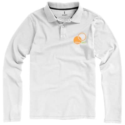 Custom Branded Calgary 180 g/m2 long sleeve men's polo
