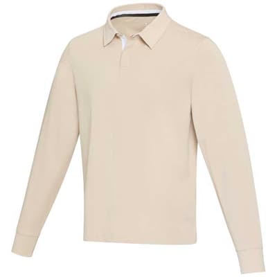 Custom Branded Clyde unisex organic rugby polo sweatshirt