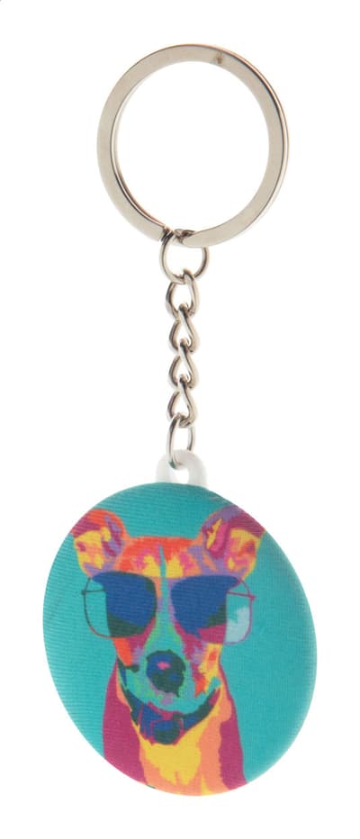 Pin button keyring