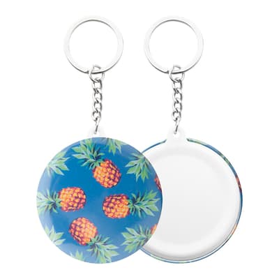 Pin button keyring