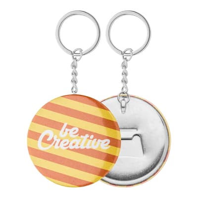 Pin button keyring