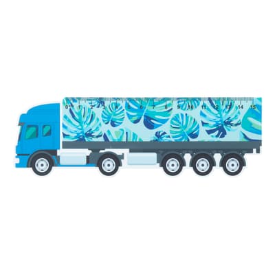 15 cm ruler, truck