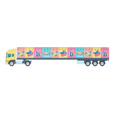 30 cm ruler, truck