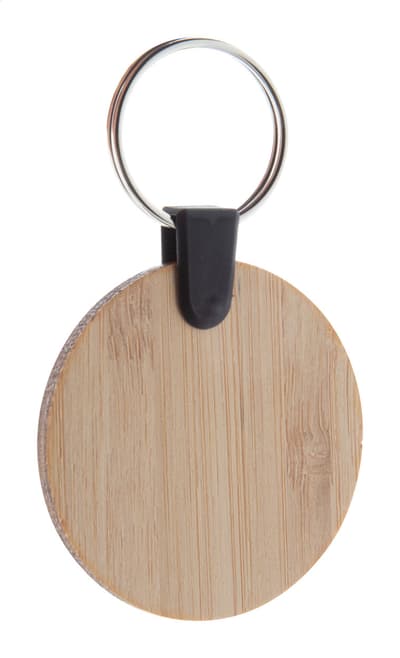 Bamboo keyring, round