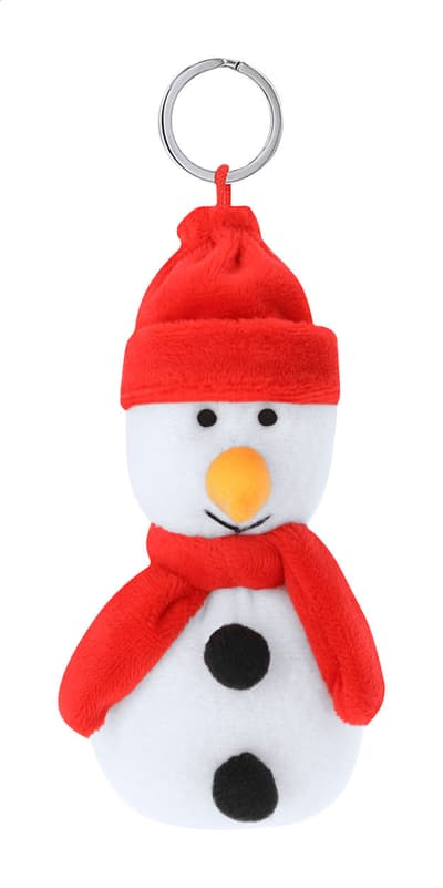 Christmas plush keyring, snowman