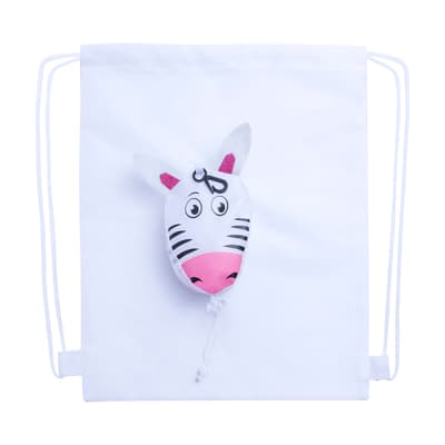Drawstring bag, zebra