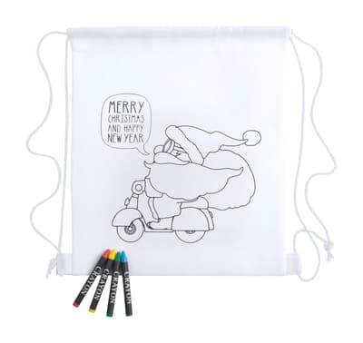 Colouring drawstring bag