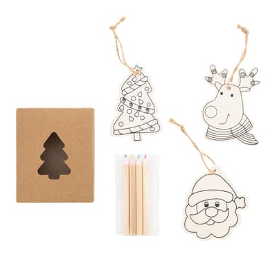 Colouring Christmas tree ornaments