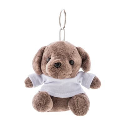 Plush dog keyring