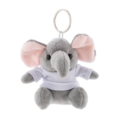Plush elephant keyring