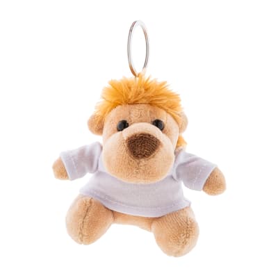 Plush lion keyring