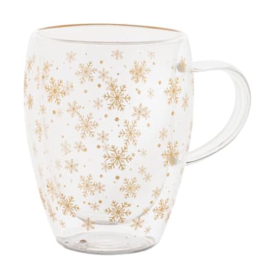 Christmas glass thermo mug