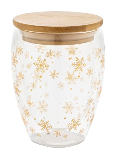 Christmas glass thermo cup