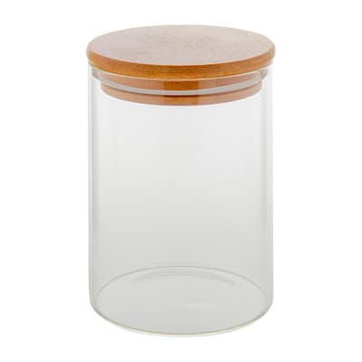 Glass storage jar