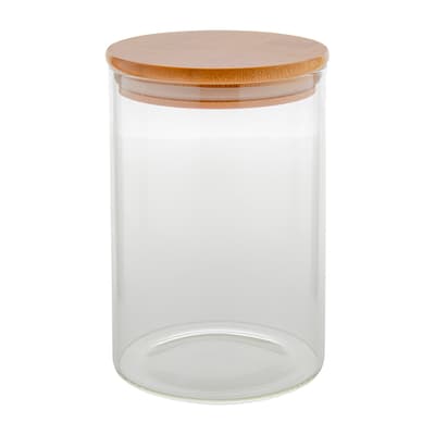 Glass storage jar