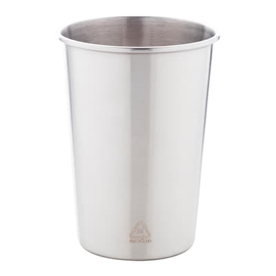 Recycled stainless steel cup