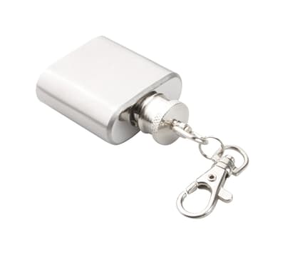 Keyring with hip flask