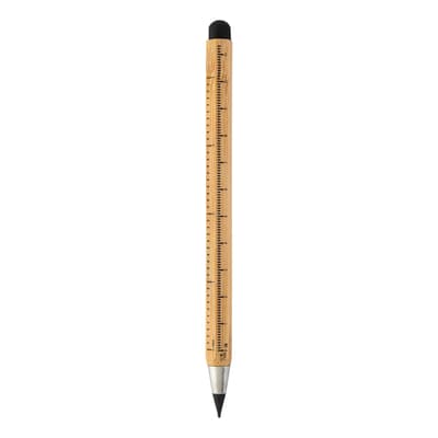 Inkless pen with ruler