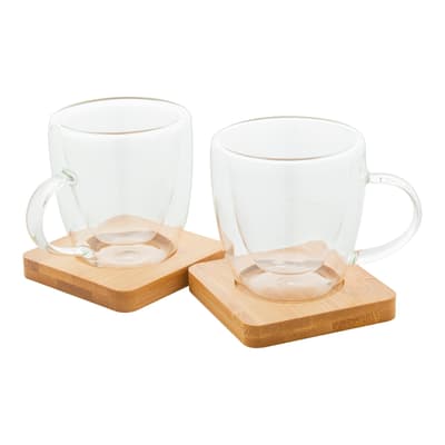 Glass espresso cup set