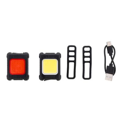 Rechargeable bicycle light set